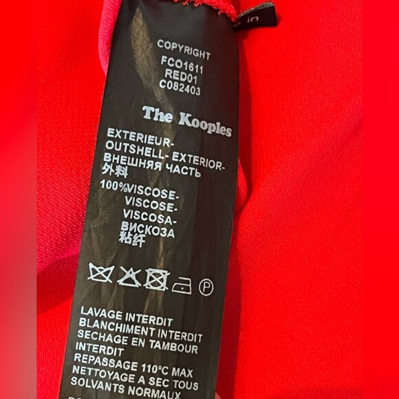 The Kooples Red Sleeveless Tie Back Jumpsuit - Picture 11 of 11